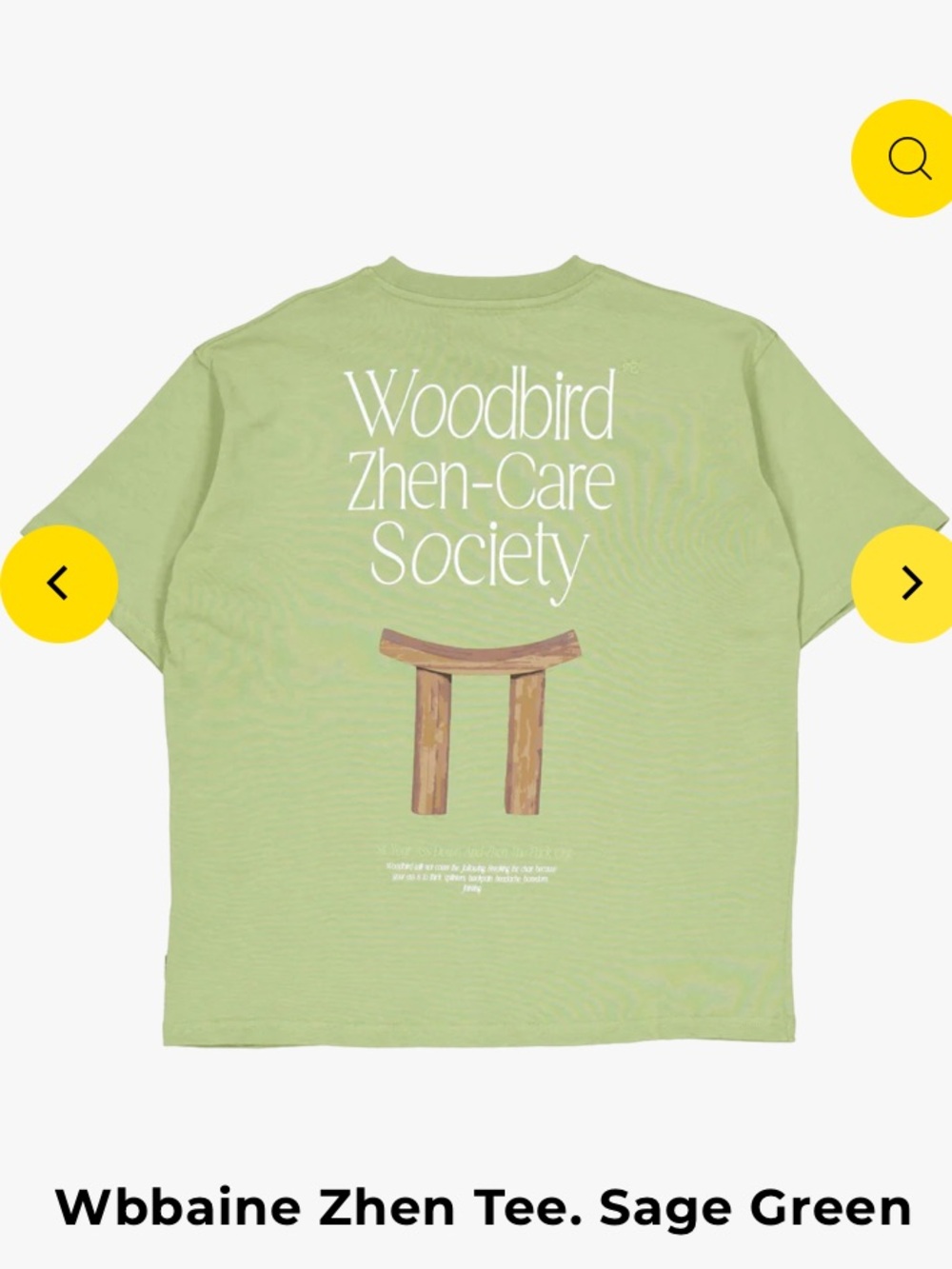 Woodbird WBBaine Zhen-Care Society Sage Green Graphic T-Shirt Men’s XL